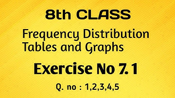 #8th class maths/ #frequency distribution tables and graphs/ #exercise number 7.1