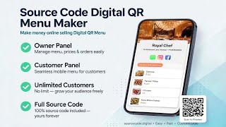 What is Digital QR Menu maker Source code/PHP script and what's included in it