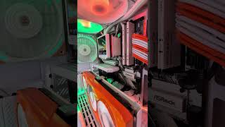 Hyte Y40 Case - Gaming PC 🍊MIMOSA🥂 Custom Orange AMD Ryzen Nvidia RTX 5070 #pcbuild #pcbuilding