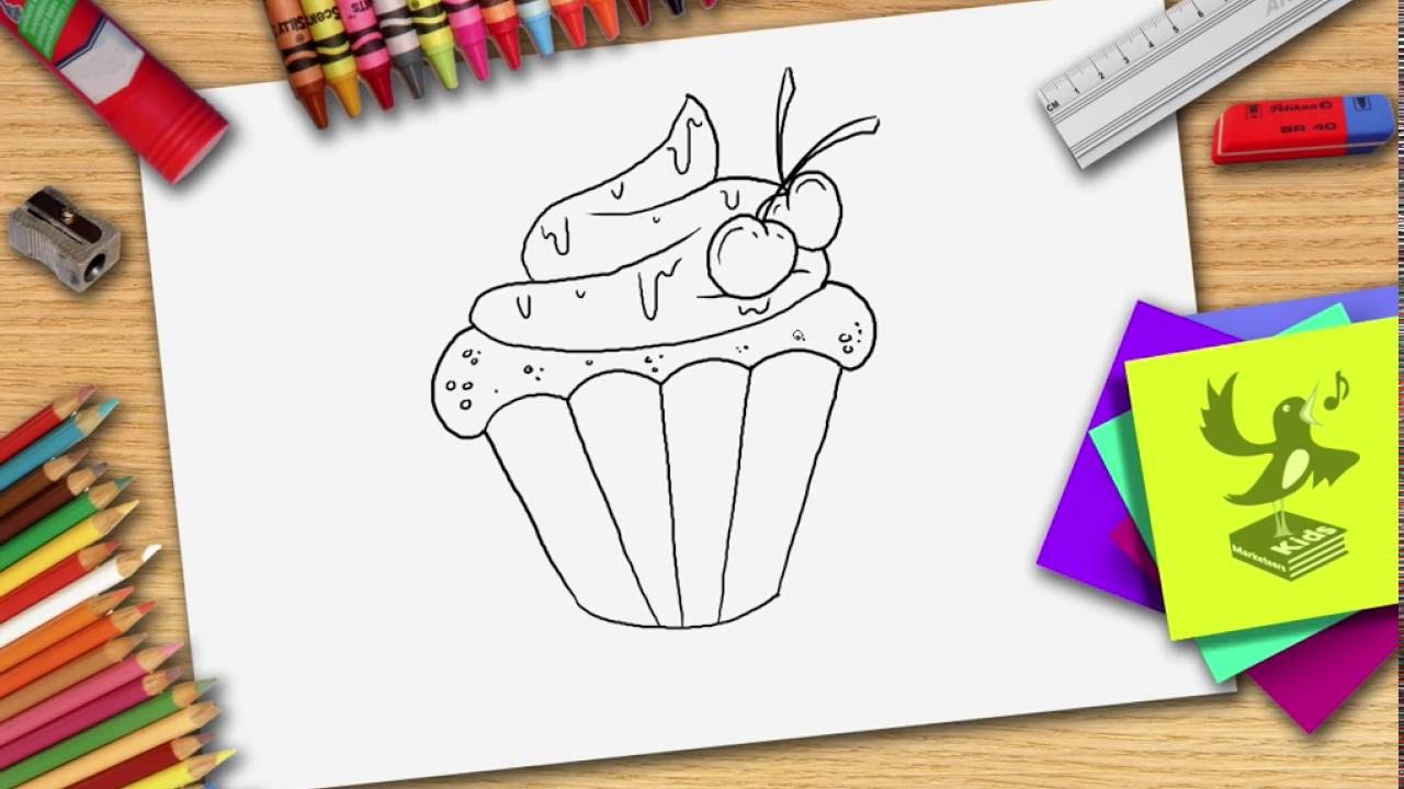 Wie man eine Cupcake Cupcake zeichnen lernen YouTube