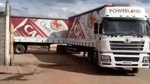 B-Double  (Superlink) Truck reversing on a tight turn