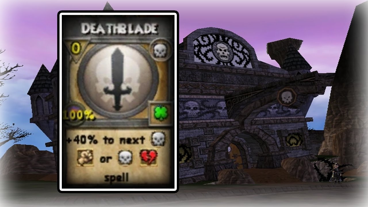 Wizard101 Deathblade! Level 7 Death Spell YouTube