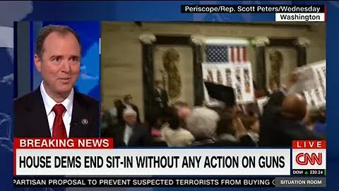 Rep. Schiff Discusses Democratic Gun Sit-In Demanding Votes on Gun Reforms on CNN