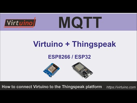 How Virtuino MQTT can communicate with an ESP8266 or ESP32 board using the Thingspeak (MQTT) broker