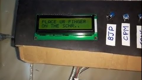 Fingerprint Based Voting System Project | ardunio project  (S6 project full review) by Li Fi