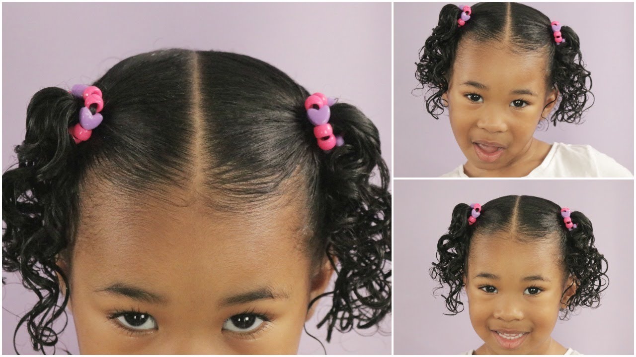 Easy Hairstyle With Beads Cute Hairstyle For Little Girls