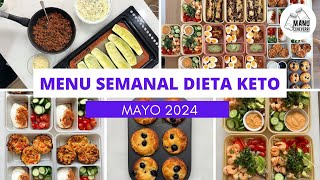 😍MENU SEMANAL DIETA KETO Y DIABETES MAYO 2024 | MEAL PREP RECETAS KETO 1 SEMANA | Manu Echeverri