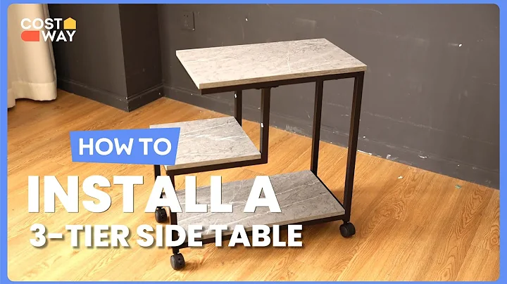 How to Install the 3-Tier Side Table with Open Shelf and Wheel | JV10375
