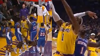 Bobby Portis with a dirty foul on KCP \& gets ejected for a Flagrant 2 | Lakers vs Knicks