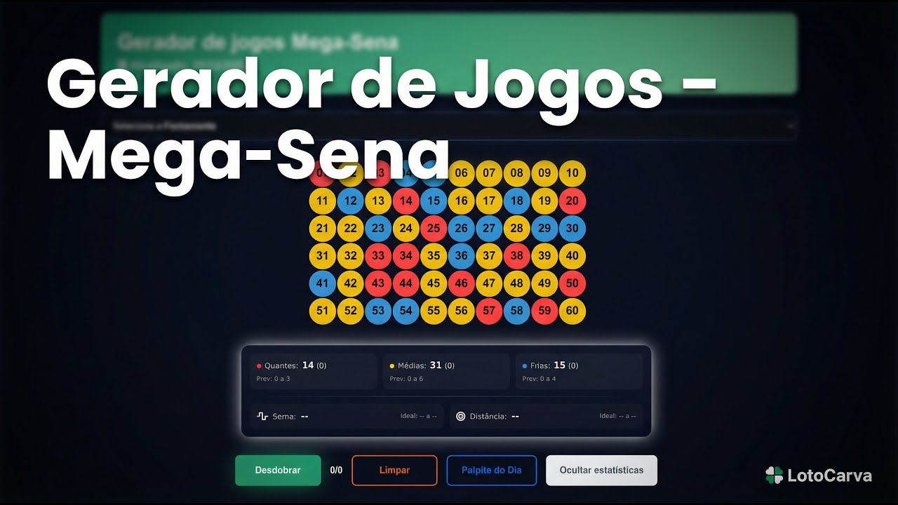 Tutorial do Gerador de Jogos Mega-Sena | LotoCarva - YouTube