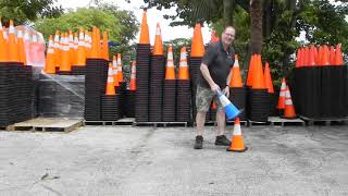 March Madness Meets Traffic Safety: Watch Our Expert Flip Traffic Cones with Precision!