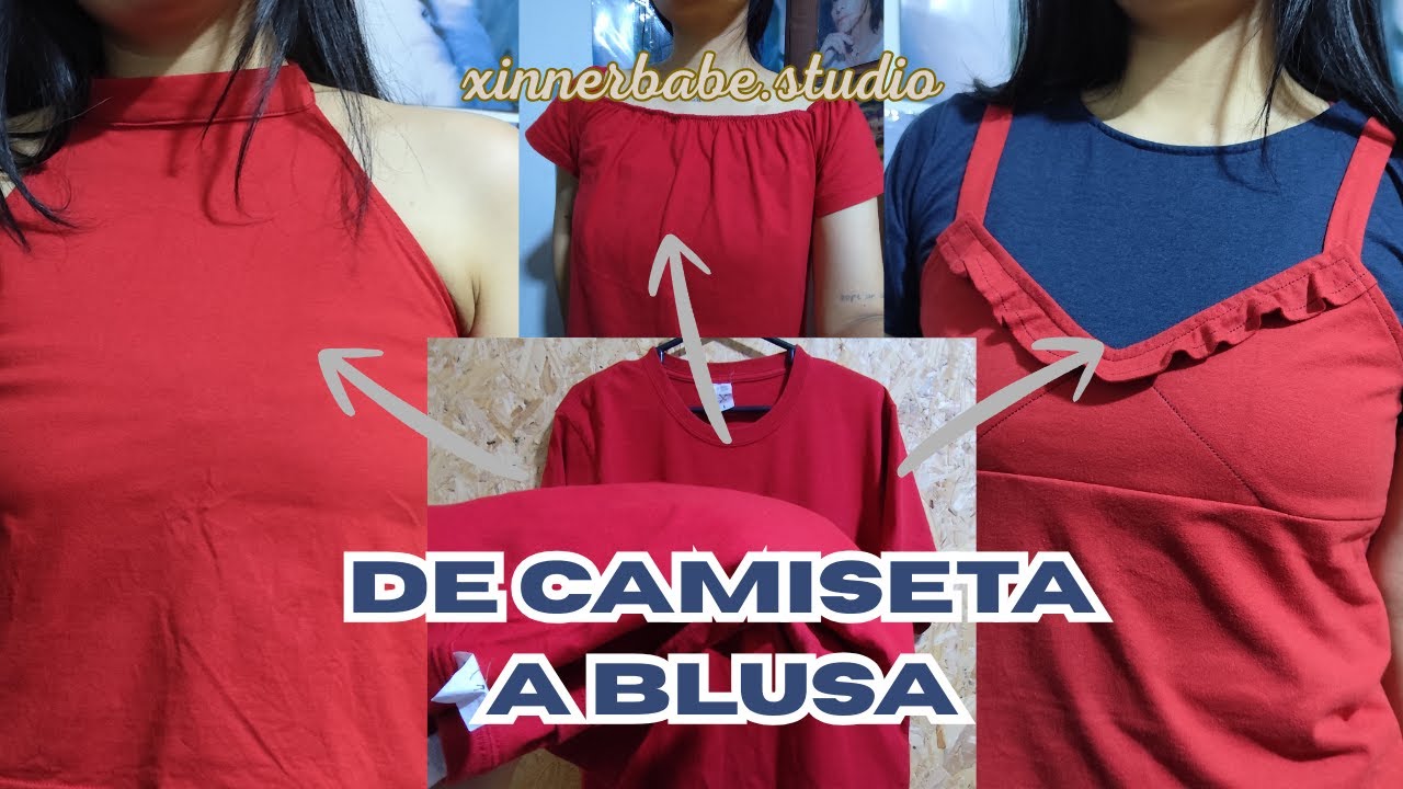 transformando ropa: de camiseta a blusa - 3 ideas