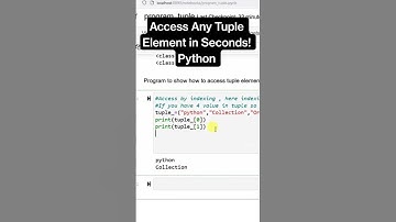 Python Tuple Elements Access Quick & Easy Trick! #python #ai