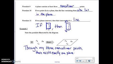 2.4 Use Postulates and Diagrams
