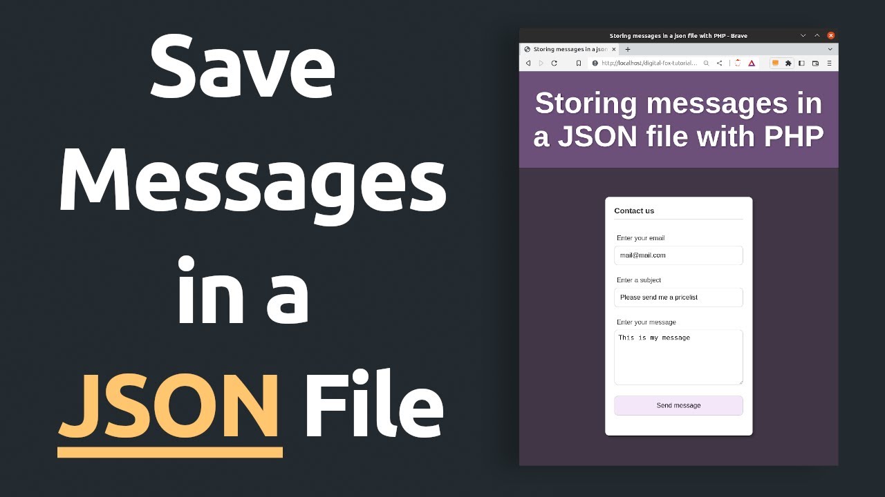 How To Store Form Data In A Json File Using Php | Php  Json Tutorial