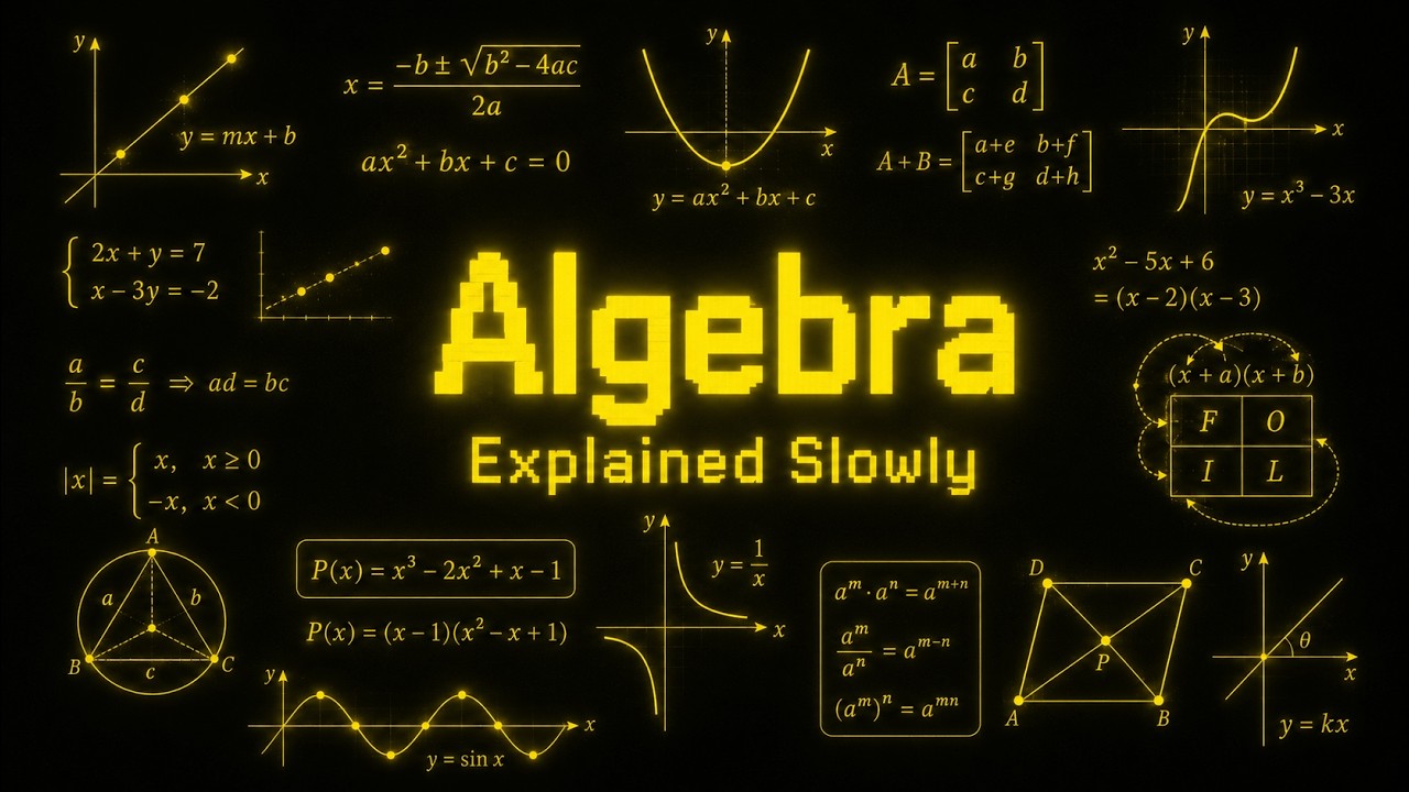 Every Confusing Thing About Algebra Explained Slowly (For Sleep)