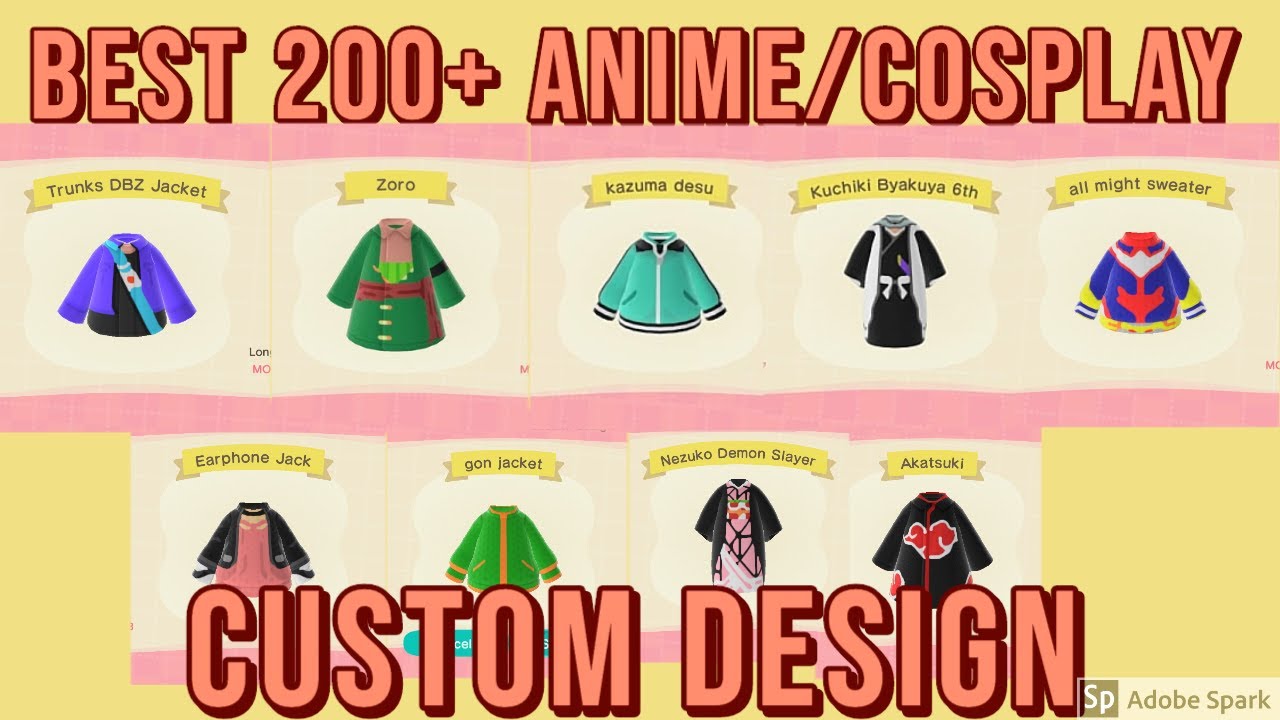 DodoCodescom  Designs  Search for anime Animal Crossing New Horizons  Designs