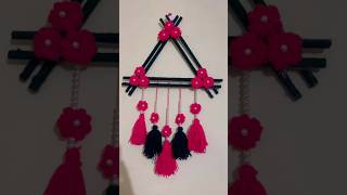 ✨DIY Woolen Wall Hanging Craft ❤️ Easy Home Decor Idea 🏡#shorts#diy#wallhanging#craft#ytshorts#art