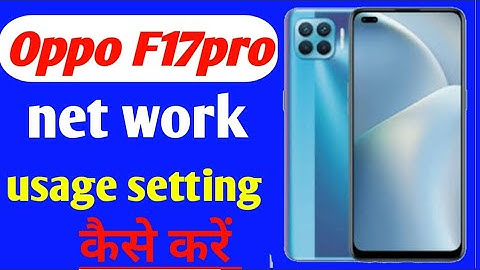 OPPO F17 , F17 Pro , internet Speed setting show on status Bar How to use