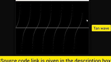 sine wave, cos wave, tan wave in computer graphics in C.