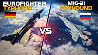 Eurofighter Typhoon Vs Mig-31 Foxhound | Digital Combat Simulator | DCS