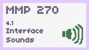 Interface Sounds ~ MMP 270