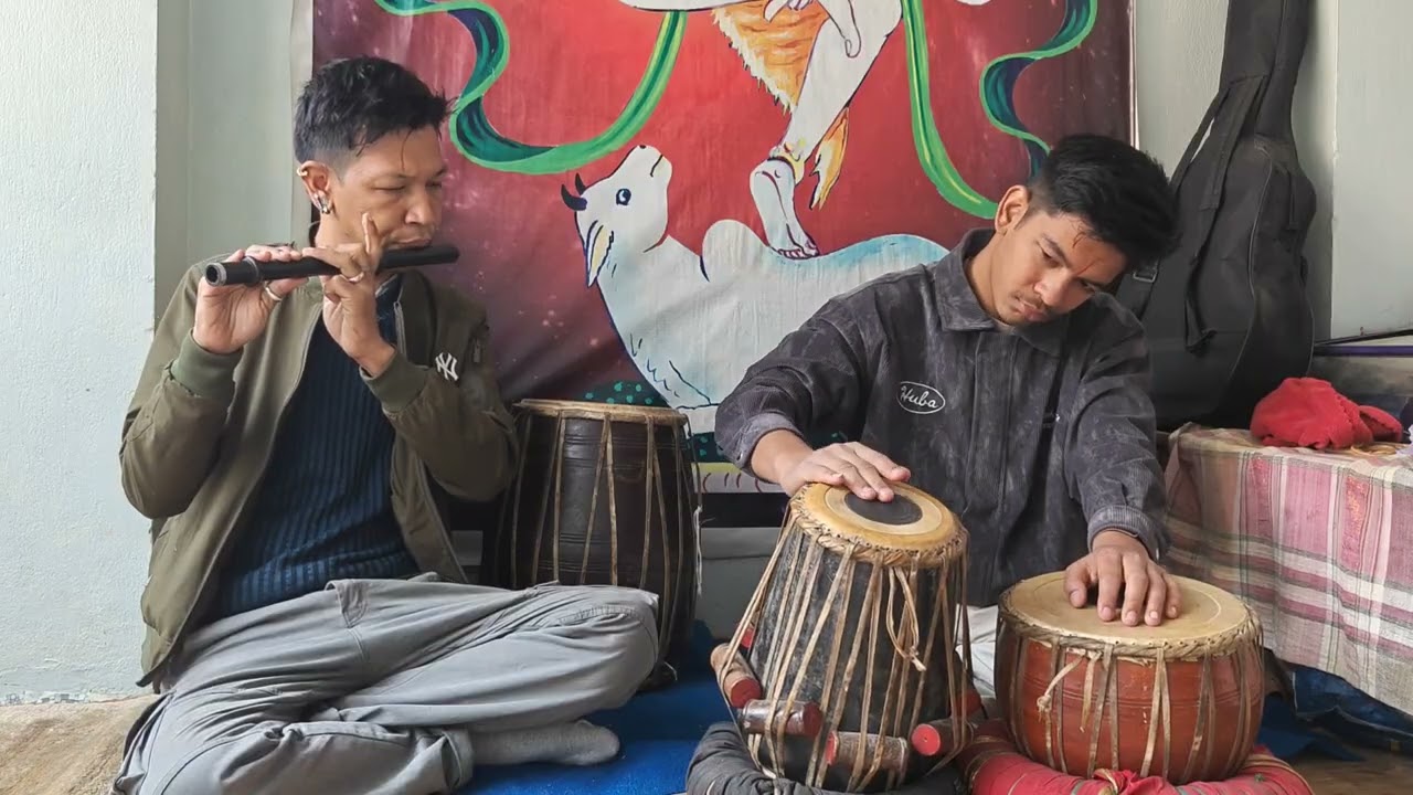 Bhaju Themi Old Basant Song / student Aayush - Guru Rajendra Maharjan 