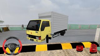 Mitsubishi Box Truck Mod Bussid | Speed Breaker Map Mod 😱 | Bus Simulator Indonesia Android Gameplay screenshot 1