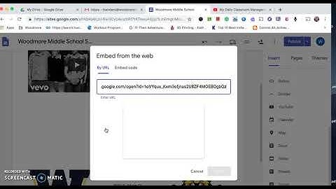 Google Sites: Embed Video, File or document