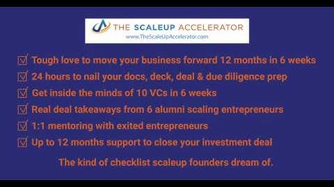 The ScaleUp Accelerator Checklist