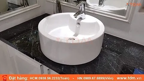 TDM.vn | Review chậu đặt bàn đá Caesar LF5240 + vòi nước lavabo B370C giá tốt nhất