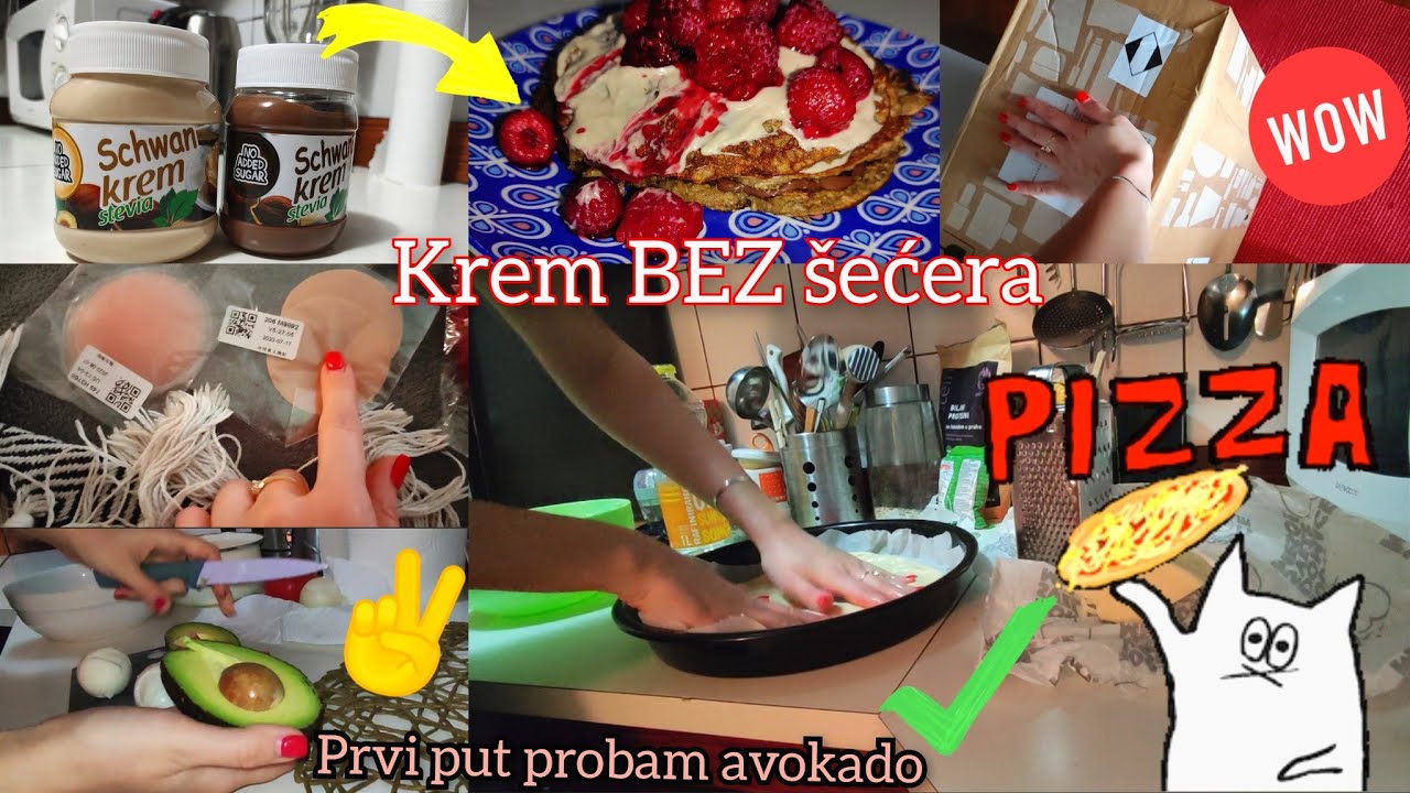 Pizza sa tunjevinom, Lisnato testo sa bananom, Avokado tost, AliExpress, Krem bez šećera