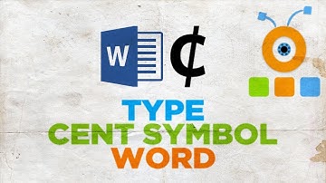How to Type the Cent Symbol in Word | How to Insert the Cent Symbol in Microsoft Word