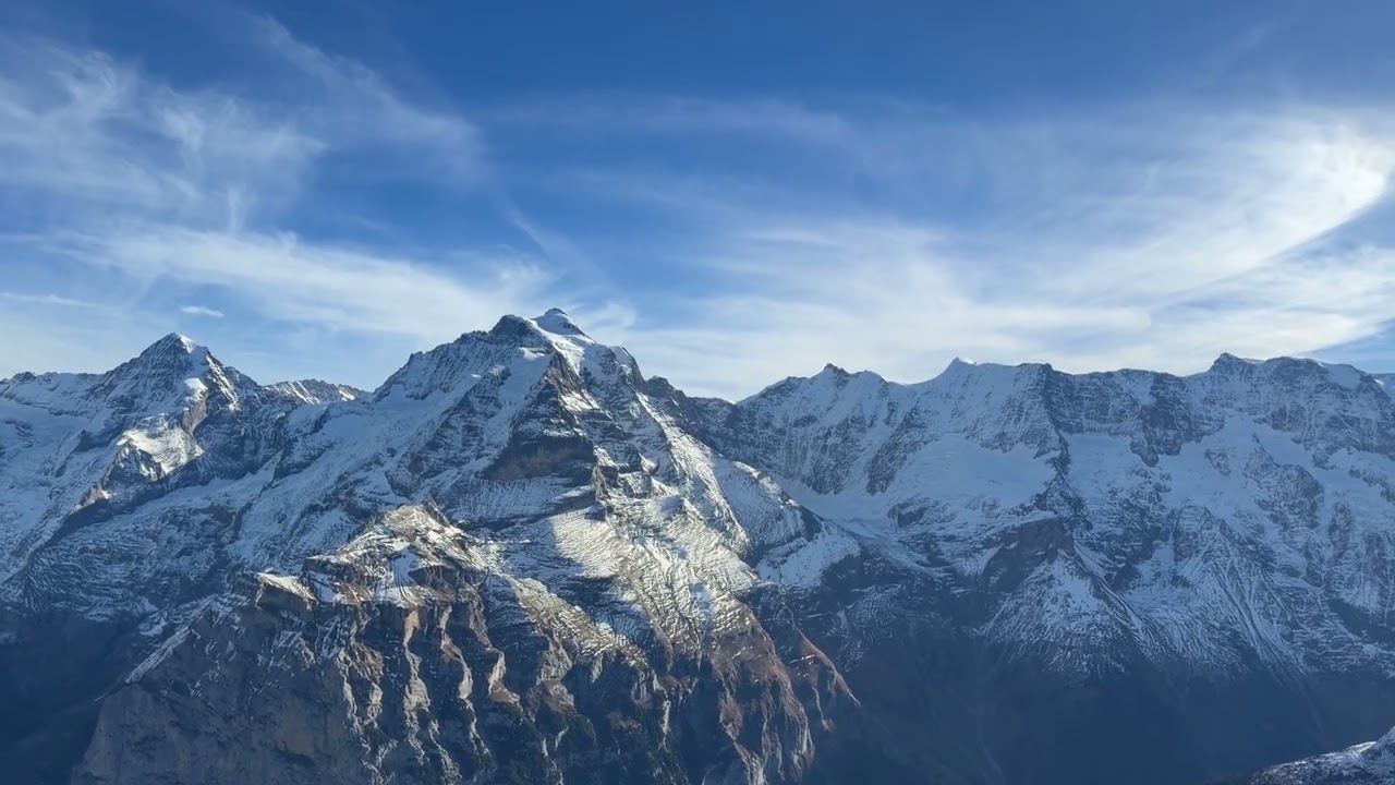 ⛰️ Frozen Horizons ❄️ | Snowy Peaks & Icy Alpine Lakes | Aerial Winter Escape with Piano Jazz