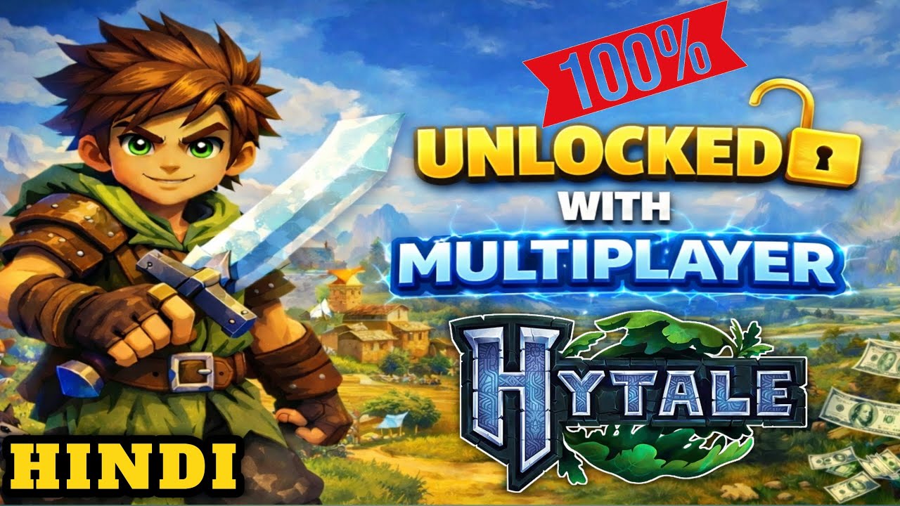 Hytale Game Unlocked🔓Version Ko Kaise setup & play Karein aur Multiplayer kaise Khele |100% Working