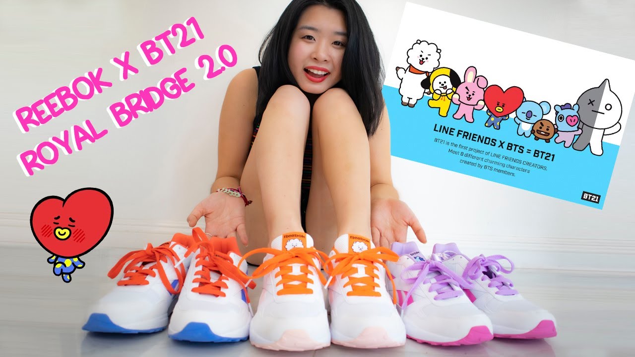 BT21 X REEBOK SHOE HAUL | SHOE UNBOXING, REVIEW, TRY ON - YouTube