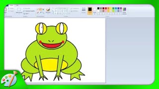 Dibujos en Paint 002   Cómo aprender a dibujar una rana con Paint