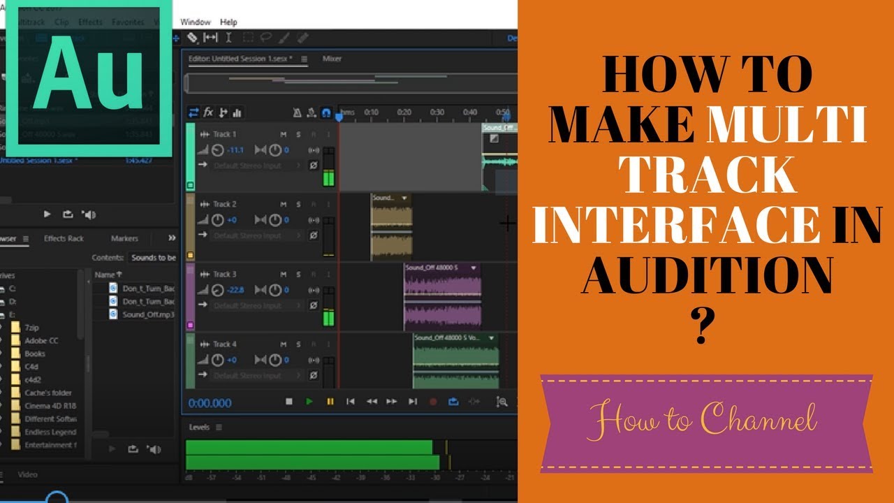 Adobe Audition 58 The Overview of the Multi Track Interface in Audition ...