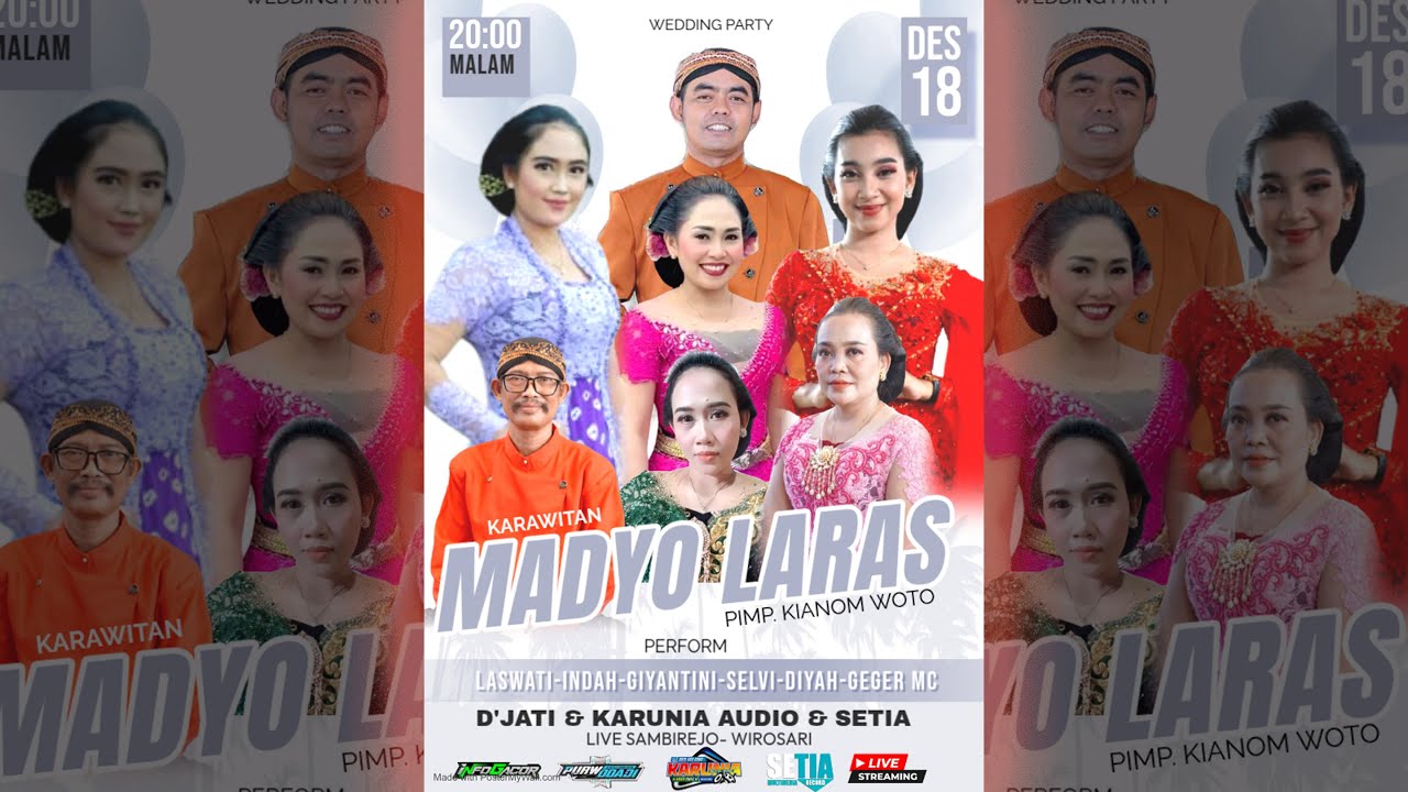 🔴LIVE MALAM GIYANTINI CS - MADYOLARAS 🔊DJATI & KARUNIA AUDIO | SAMBIREJO - WIROSARI,18 DESEMBER 2025
