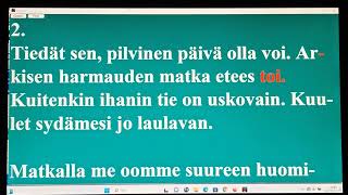 Ystäväin, allapäin olla ei nyt saa (karaoke)