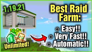 BEST AFK RAID FARM EVER!! (CHEAP AND VERY FAST!) In Minecraft Bedrock 1.19.21
