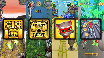 Temple Run 2 Sky Summit Vs Temple Run Brave Vs Talking Tom Hero Dash Vs Bus Rush 2