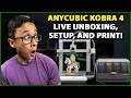 🟢 Anycubic's NEW Kobra 4 3D Printer - Unboxing, Setup, and PRINTING! (AliExpress Summer Sale)