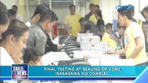 COMELEC conducts final testing and sealing of vote counting machines for absentee voting