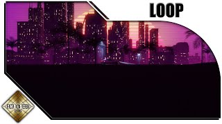 Free VJ Loop Background Video | Synthwave Outrun City #0972