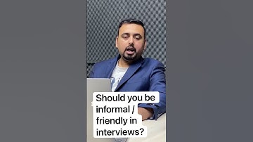 Should You Be Informal In Interviews |   Interview Tips |  English By Saurabh Sir