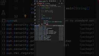 Java Hello World - This will help write java code faster! (Description in the comment)