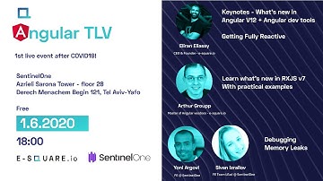 Angular TLV - June 21 meetup (Eliran Eliassy, Sivan Izrailov & Yoni Argovi,  Arthur Groupp)