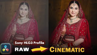 COLOR GRADING INDIAN WEDDING SONY HLG3 | Davinci Resolve Color Grading Tutorial in Hindi