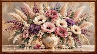 Elegant Pink & Purple Floral TV Art 🌸 | Luxury 4K Frame TV Background screenshot 5